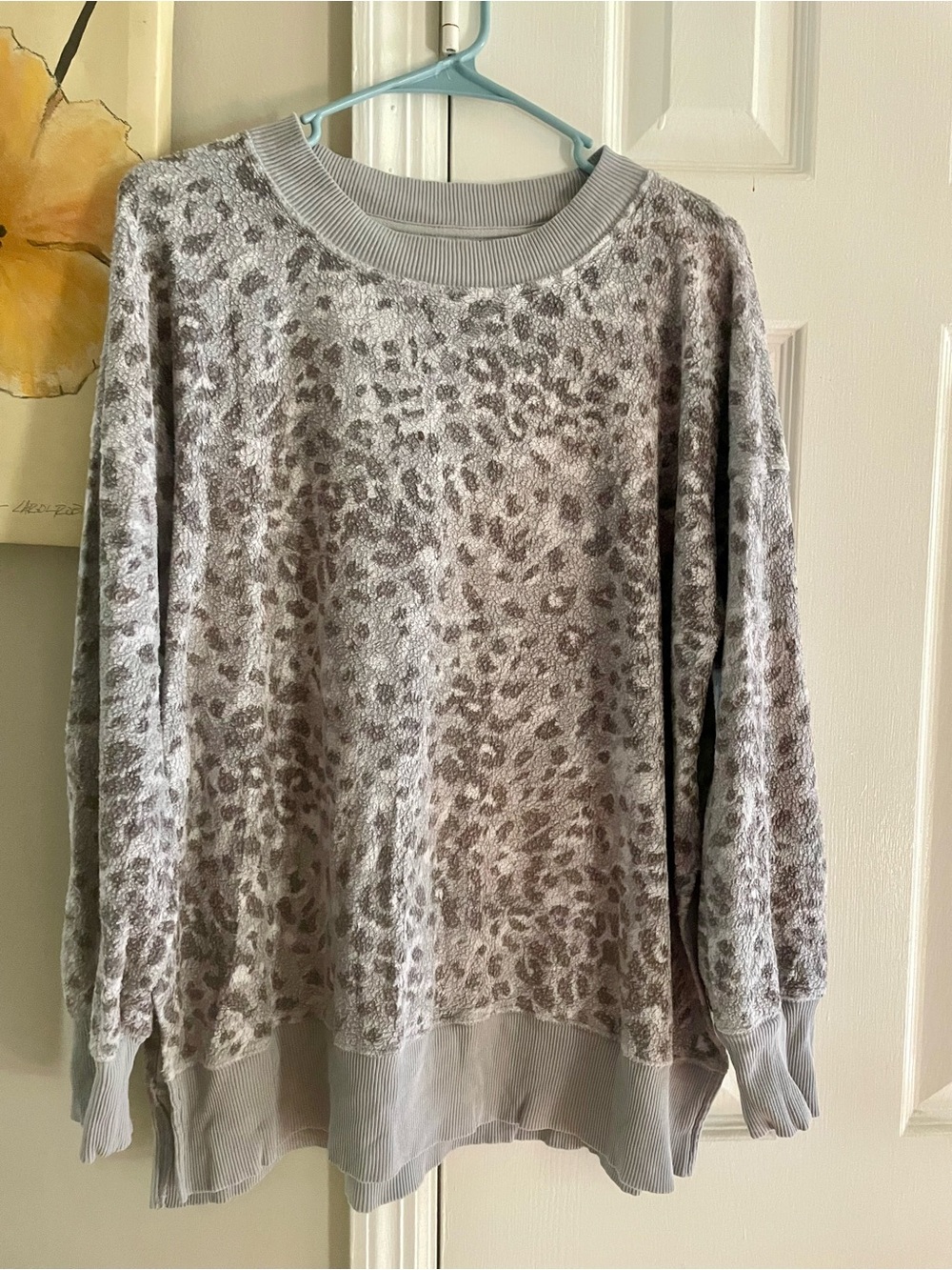 aerie Heather Gray Ribbed Collar Tee